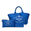 Prada Medium Canvas Canapa Logo Convertible Shopping Tote Secondhand