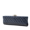 Chanel CC Quilted Lambskin Pearl Evening Baguette Clutch Secondhand