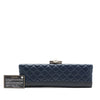 Chanel CC Quilted Lambskin Pearl Evening Baguette Clutch Secondhand