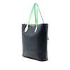 Burberry Grained Leather and Haymarket Check Coated Canvas Reversible North South Tote Secondhand