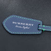 Burberry Grained Leather and Haymarket Check Coated Canvas Reversible North South Tote Secondhand