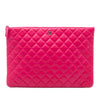 Chanel Large Quilted Lambskin O Case Clutch Secondhand