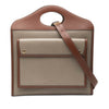 Burberry Medium Lizard Embossed Leather Pocket Satchel Secondhand
