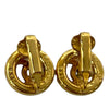 Chanel CC Gold Plated Round Clip On Earrings Secondhand
