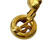 Chanel CC Gold Plated Round Clip On Earrings Secondhand