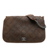 Chanel Paris Edinburgh Large Quilted Nubuck Highlander Messenger Bag Secondhand