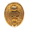 Chanel Gold Plated CC Oval Clip On Earrings Secondhand