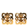 Chanel Gold Plated CC Square Clip On Earrings Secondhand
