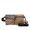 Gucci GG Canvas Double Pocket Belt Bag Secondhand