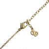 Dior Gold Plated Strass Heart Pendant Necklace Secondhand