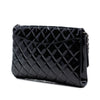Chanel CC Quilted Patent Clutch With Chain Secondhand