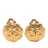 Chanel CC Gold Plated Flower Clip On Earrings Secondhand