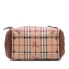 Burberry Small Leather Trimmed Haymarket Check Coated Canvas Canterbury Tote Secondhand