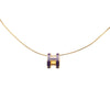 Hermès Gold Plated Enamel Pop H Pendant Necklace Secondhand