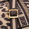 Dior Mizza Mini Embroidered Canvas Leopard Vertical Book Tote Secondhand
