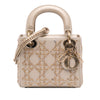 Secondhand Dior Mini Beaded Metallic Lambskin Cannage Lady Dior