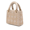 Secondhand Dior Mini Beaded Metallic Lambskin Cannage Lady Dior