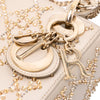 Secondhand Dior Mini Beaded Metallic Lambskin Cannage Lady Dior
