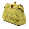 Fendi Small Embossed Suede Peekaboo Click Clutch on Chain Secondhand