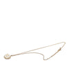 Chanel CC Gold Plated Resin and Strass Clear Dome Hologram Glitter Pendant Necklace Secondhand