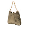 Gucci Metallic Calfskin Bamboo Ring Chain Shoulder Bag Secondhand
