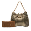Gucci Metallic Calfskin Bamboo Ring Chain Shoulder Bag Secondhand