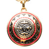 Chanel CC Gold Plated Enamel Sun Medallion Pendant Necklace Secondhand