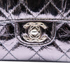 Chanel Mini Quilted Metallic Calfskin Ring Top Handle Flap Secondhand