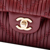Chanel Medium Classic Chevron Calfskin Pleated Double Flap Secondhand