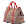 Prada Canvas Canapa Logo Bow Satchel Secondhand