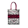 Dior DiorAmour Embroidered Canvas Graffiti Vertical Book Tote Secondhand