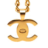Chanel CC Gold Plated Turn Lock Pendant Necklace Secondhand