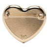 Chanel CC Resin Gold Plated Strass Heart Brooch Secondhand
