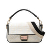 Fendi Zucca Embroidered Canvas Baguette Satchel Secondhand