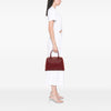 Prada Saffiano Lux Pyramid Frame Top Handle Bag Secondhand