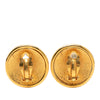 Chanel CC Gold Plated Round Mirror Clip On Earrings Secondhand