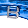 Balenciaga Metallic Calfskin Croc Embossed Hourglass Satchel XS Secondhand