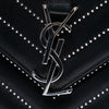 Saint Laurent Studded Chevron Calfskin Monogram Envelope Chain Flap Secondhand