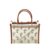 Miu Miu Leather Trimmed Embroidered Mesh Top Handle Bag Secondhand