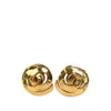 Chanel CC Gold Plated Swirl Clip on Earrings Secondhand