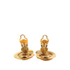 Chanel CC Gold Plated Swirl Clip on Earrings Secondhand