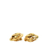 Chanel CC Gold Plated Swirl Clip on Earrings Secondhand