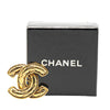 Chanel Gold Plated CC Quilted Brooch Secondhand