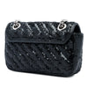 Secondhand Gucci Small GG Marmont Matelasse Diagonal Sequin and Calfskin Torchon Shoulder Bag