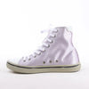 Saint Laurent Paris Malibu Satin High-top Sneakers in Metallic Purple 718403, Size 38 EU Secondhand