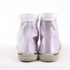 Saint Laurent Paris Malibu Satin High-top Sneakers in Metallic Purple 718403, Size 38 EU Secondhand