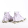 Saint Laurent Paris Malibu Satin High-top Sneakers in Metallic Purple 718403, Size 38 EU Secondhand