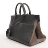 Secondhand Saint Laurent Cabas Rive Gauche Leather x Suede 2Way Handbag in Dark Gray 436620