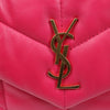 Saint Laurent Paris Loulou Puffer Leather Chain Shoulder Bag in Pink 620333 Secondhand