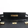 Saint Laurent Paris Manhattan Mock Croc Shoulder bag in Black 579271 Secondhand
